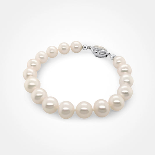 High Grade 9-10mm Round Pearl Bracelet