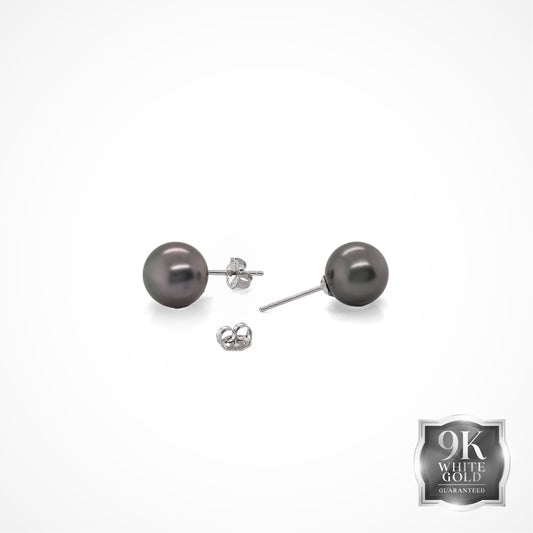 9K Gold Round Tahitian Studs