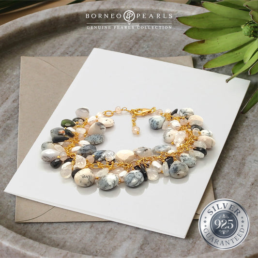 Divine Feminine Pearl & Gemstones Bracelet