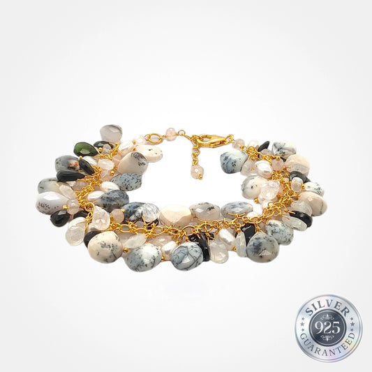 925 Silver Divine Healing Gemstone Bracelet