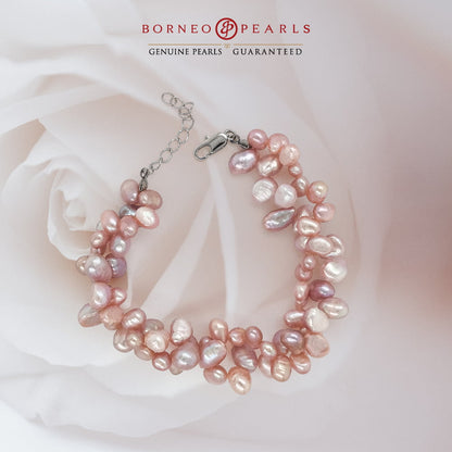 Dual Twisted Baroque Pearl Bracelet