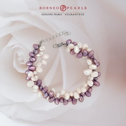 Dual Twisted Baroque Pearl Bracelet