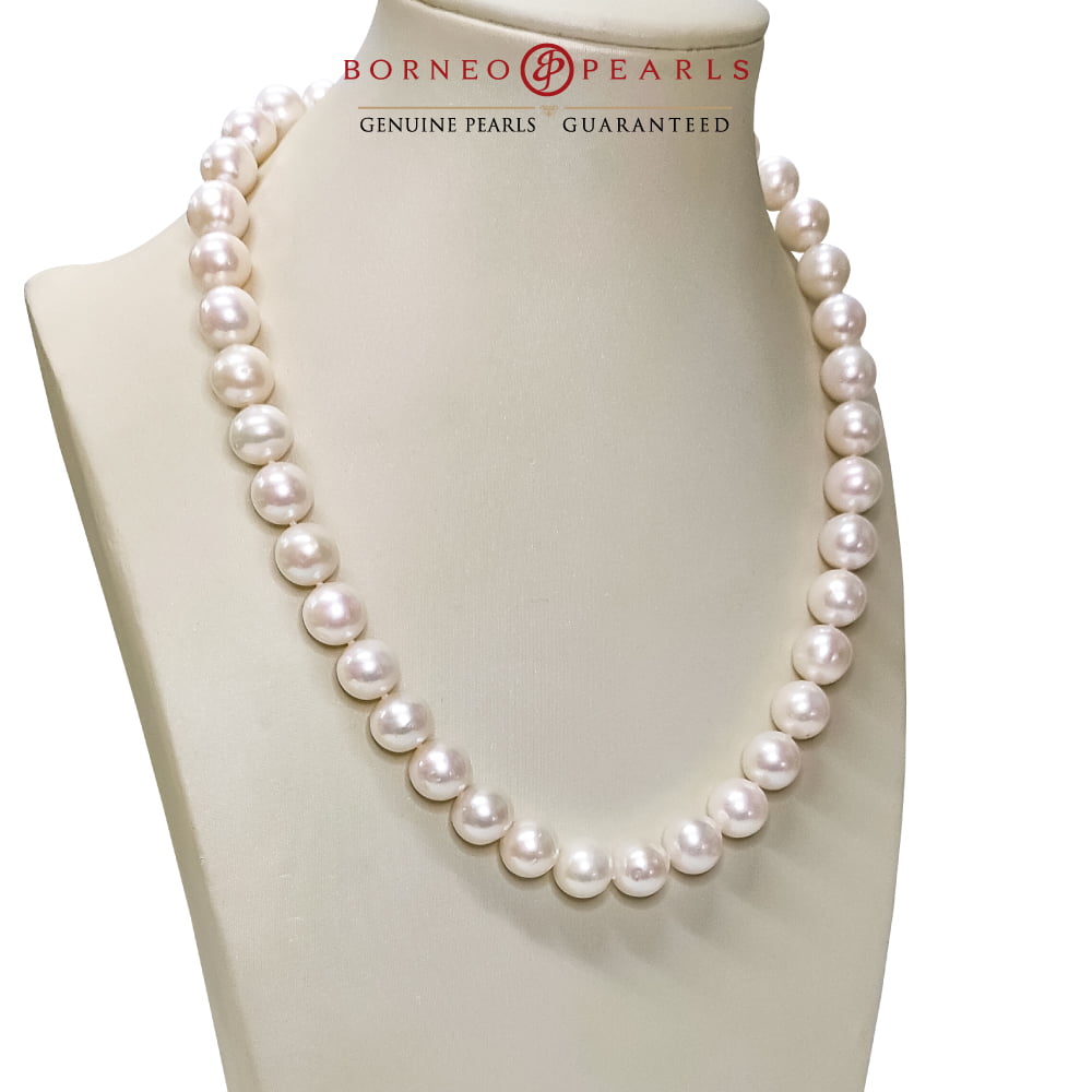 Luxury White 10-11mm Round Pearl Necklace