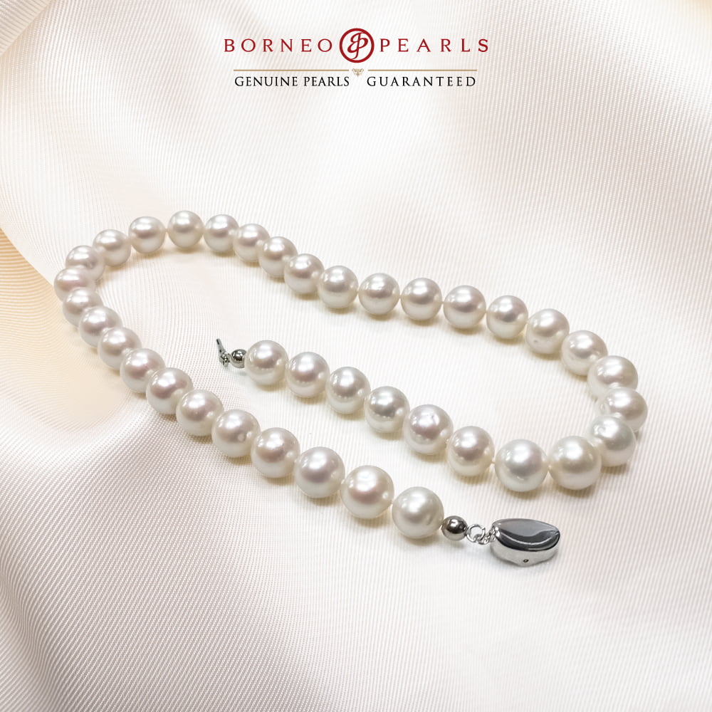 Luxury White 10-11mm Round Pearl Necklace