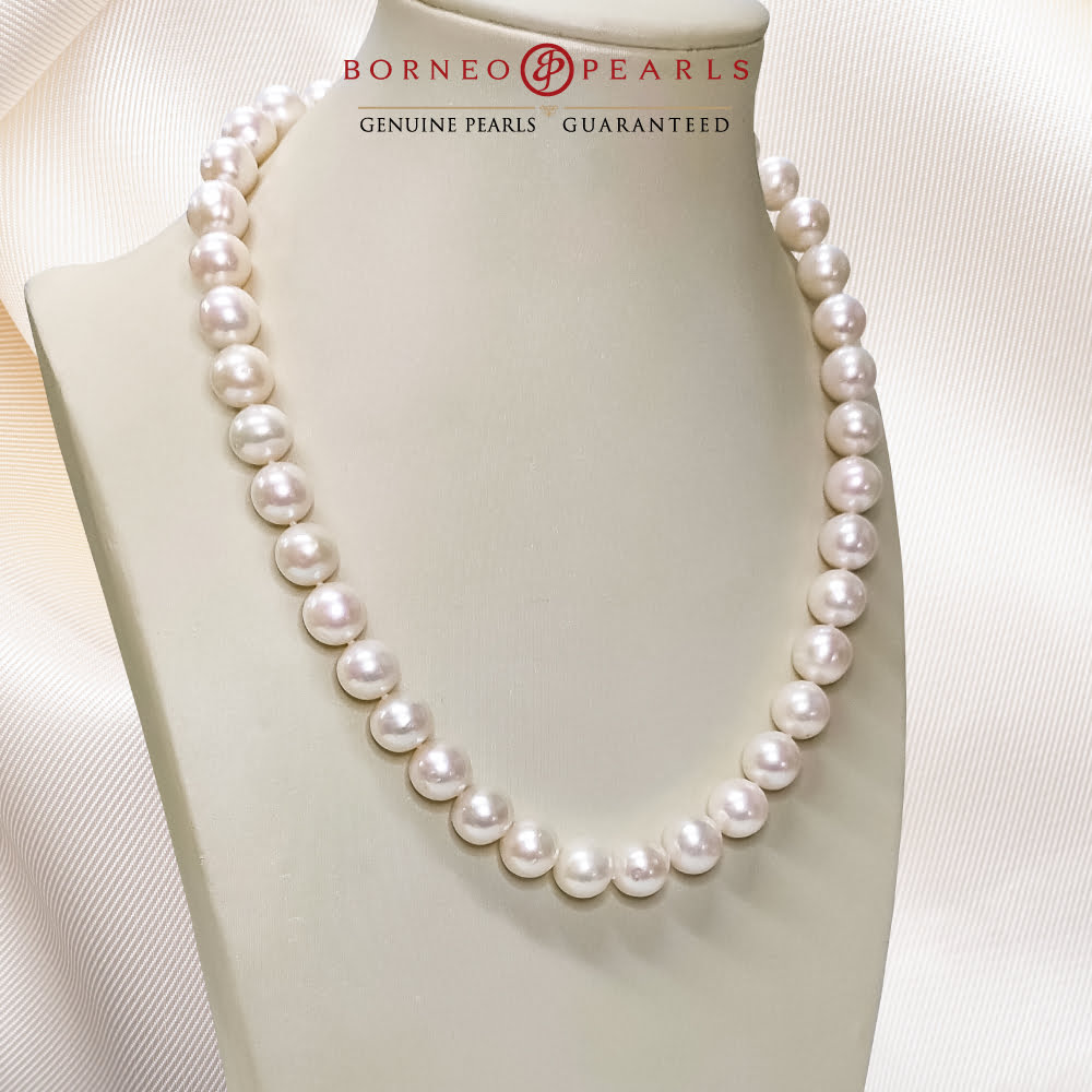 Luxury White 10-11mm Round Pearl Necklace