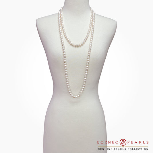 64-Inch Rope Pearl Necklace