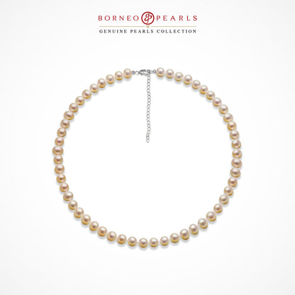 Off Round Pearl Choker