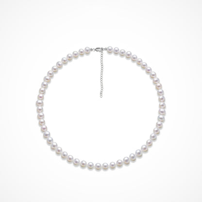 Classic Off Round Pearl Choker