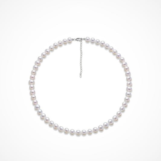 Classic Off Round Pearl Choker