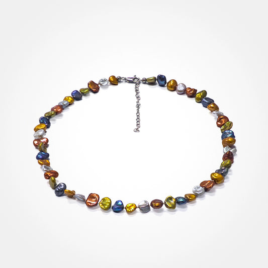 Colorful Keshi Pearl Necklace