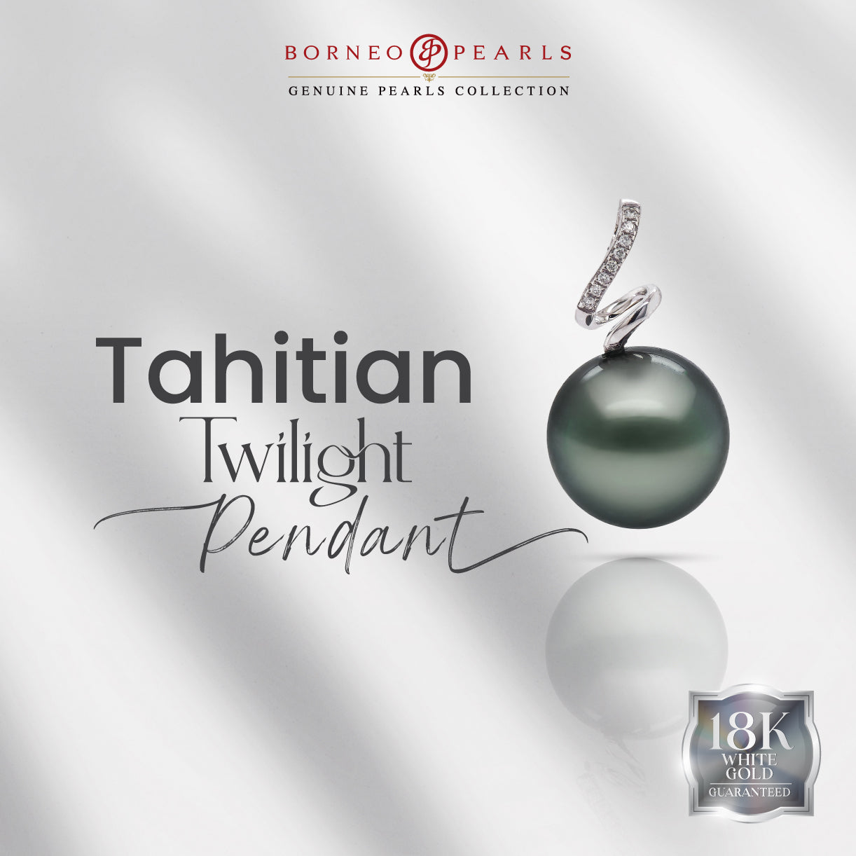 Tahitian Twilight Pendant in 18k White Gold