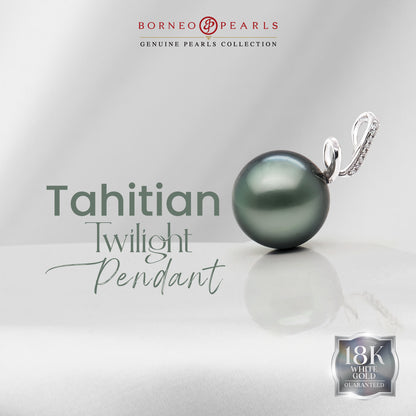 Tahitian Twilight Pendant in 18k White Gold