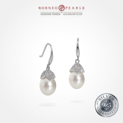 8-9mm Drop  Pearl Earrings