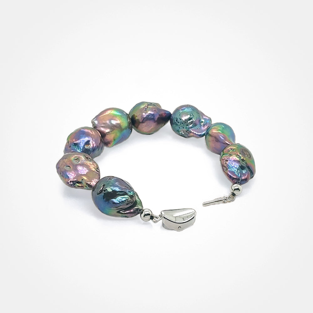 Iridescent Baroque Pearl Bracelet