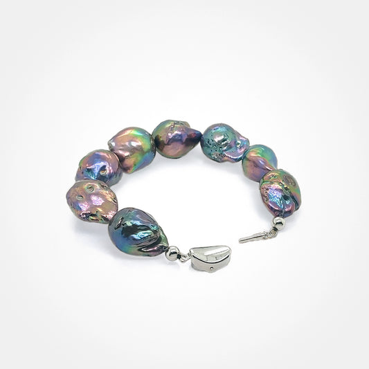 Iridescent Baroque Pearl Bracelet